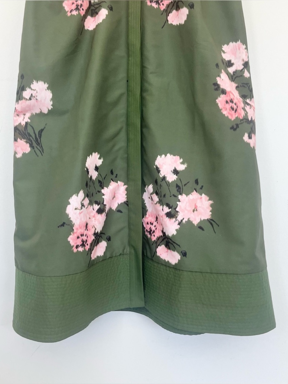 Tuckernuck Olive and Pressed Chloe Green Pink Floral Midi Dress Wide Sleeves Med - Picture 8 of 15
